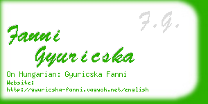 fanni gyuricska business card